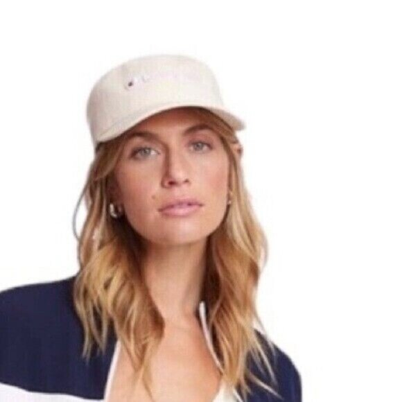 Champion Baseball Cap  Unisex One Size Cream Embroidered Logo Strapback - Picture 1 of 12